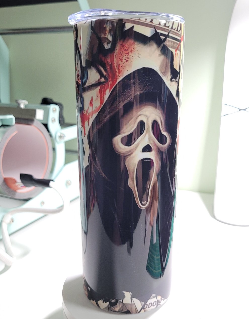 Scream horror movie tumbler