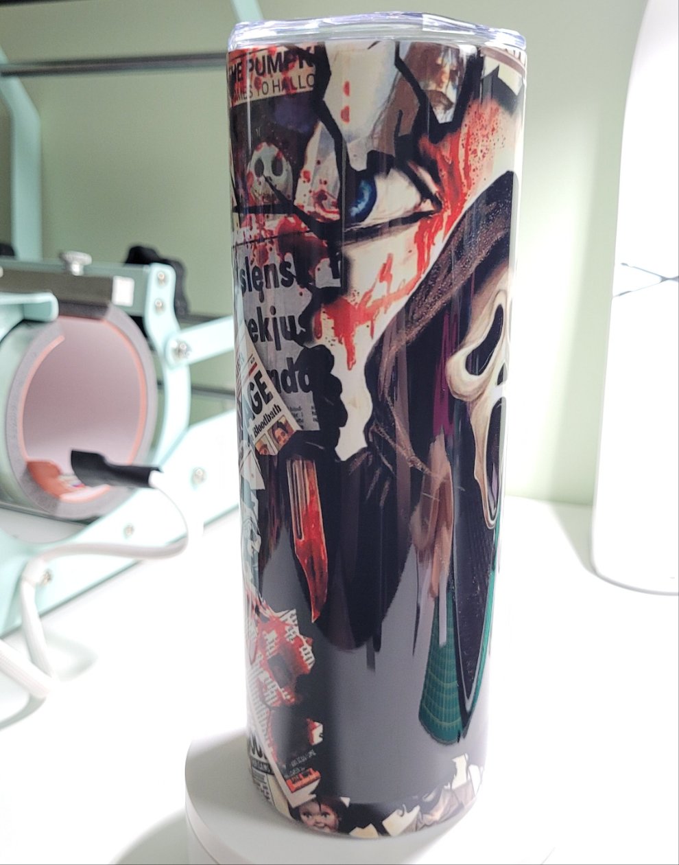 Scream horror movie tumbler