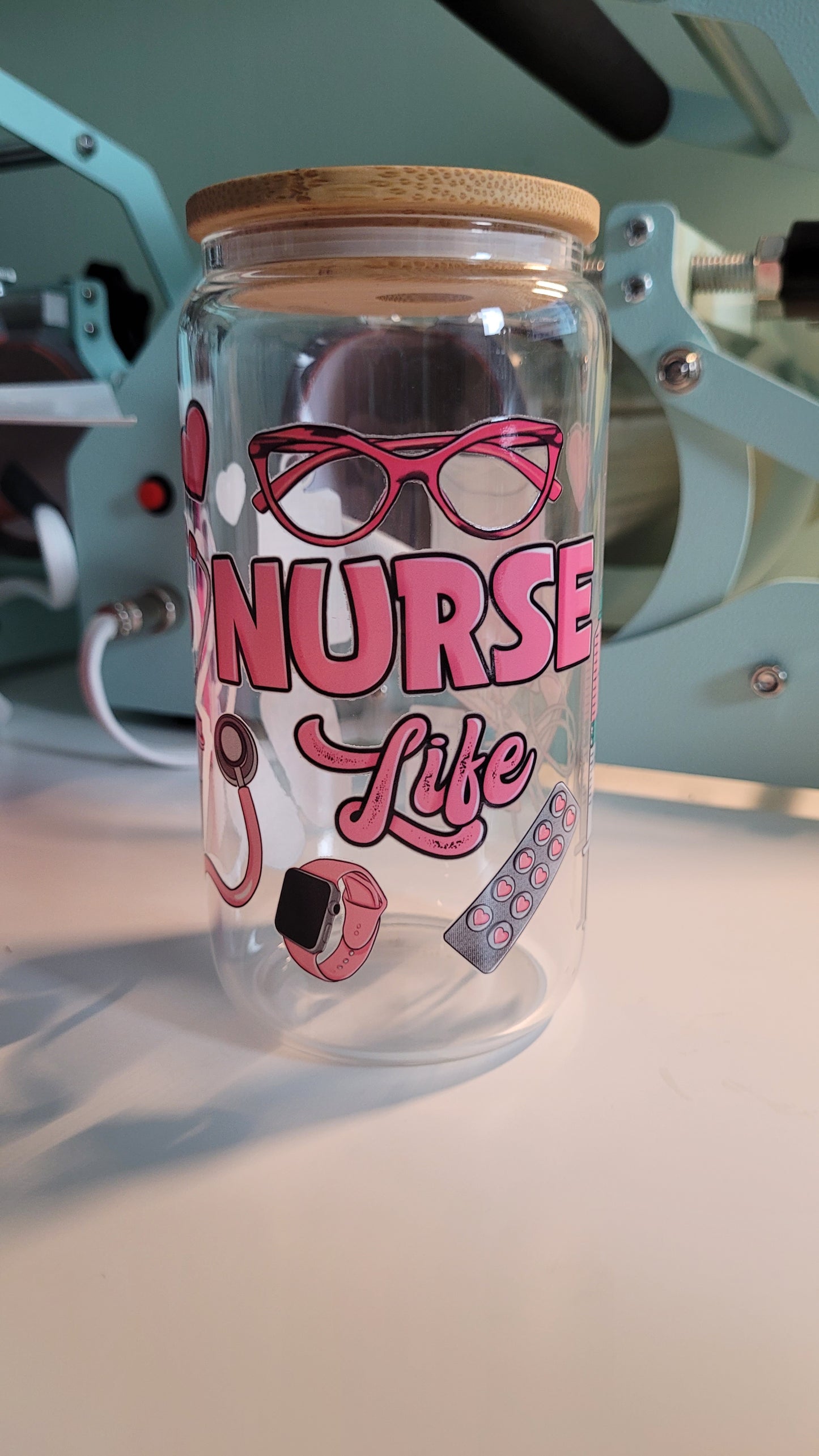 Nurse life clear glass