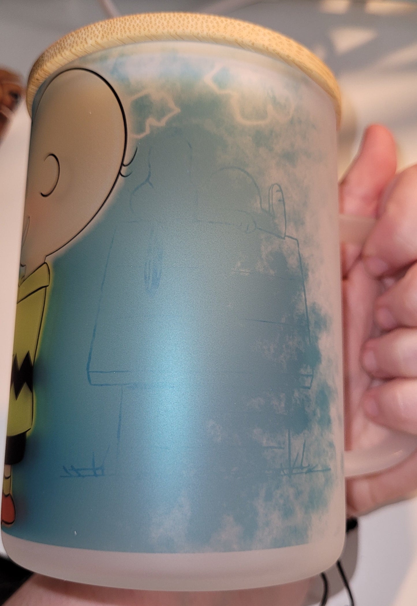 Charlie Brown 15oz Frosted Glass