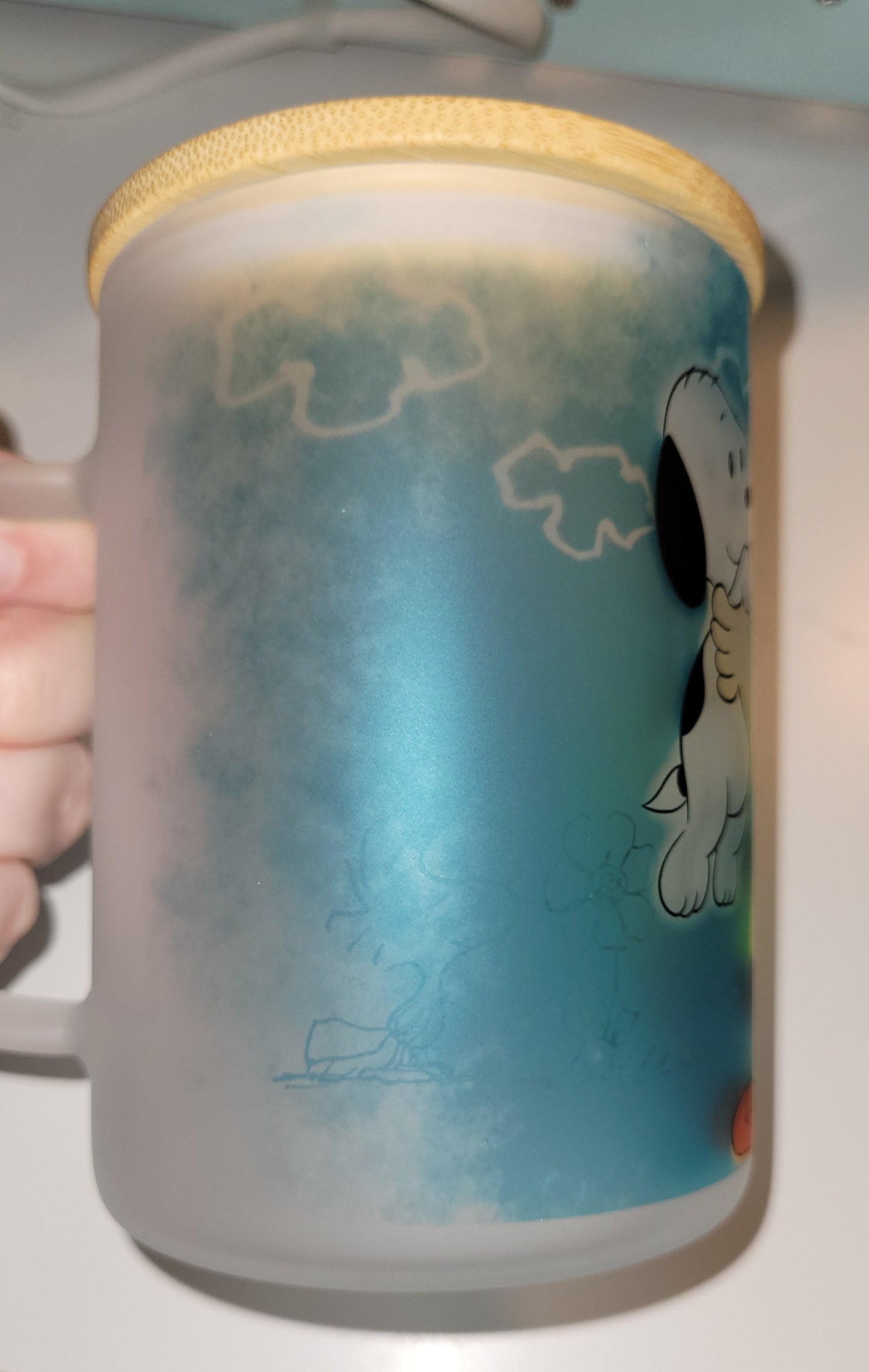 Charlie Brown 15oz Frosted Glass