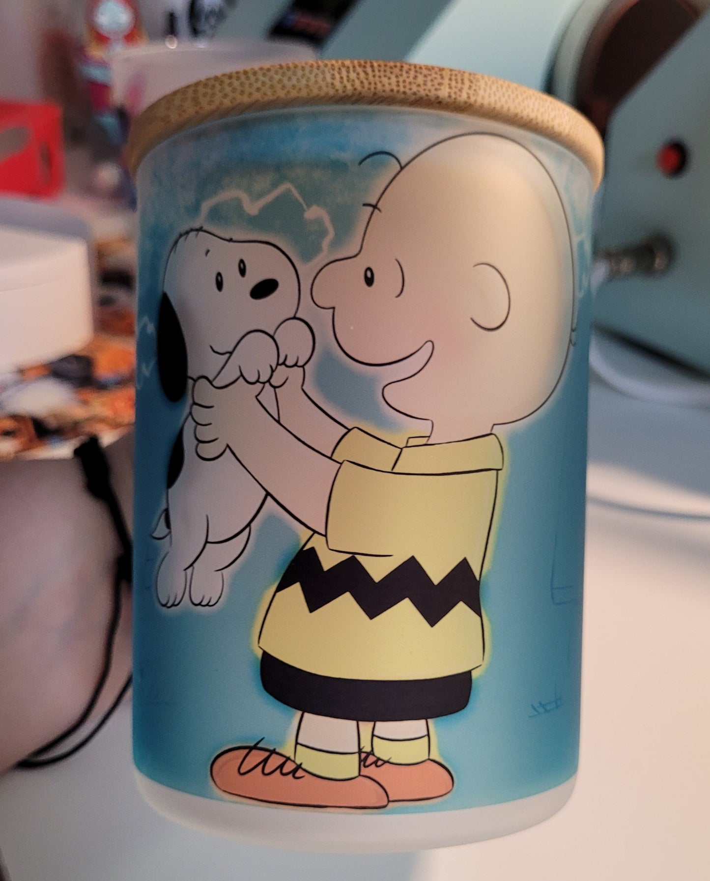 Charlie Brown 15oz Frosted Glass