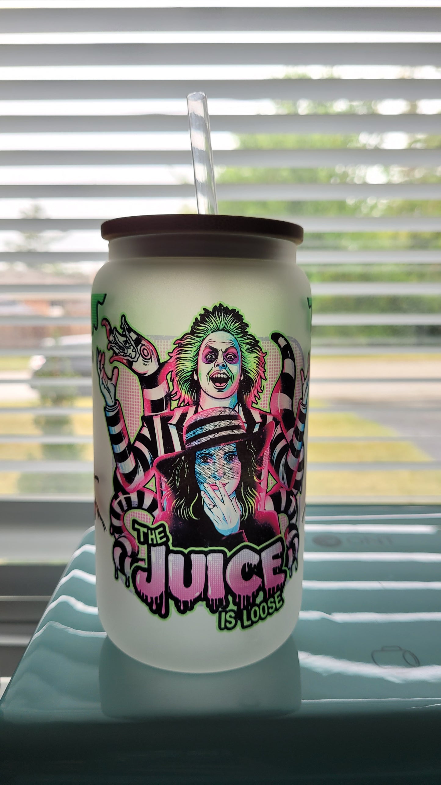 Beetlejuice 16oz Glass