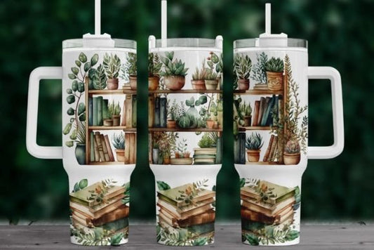 Books and plants 40oz tumbler