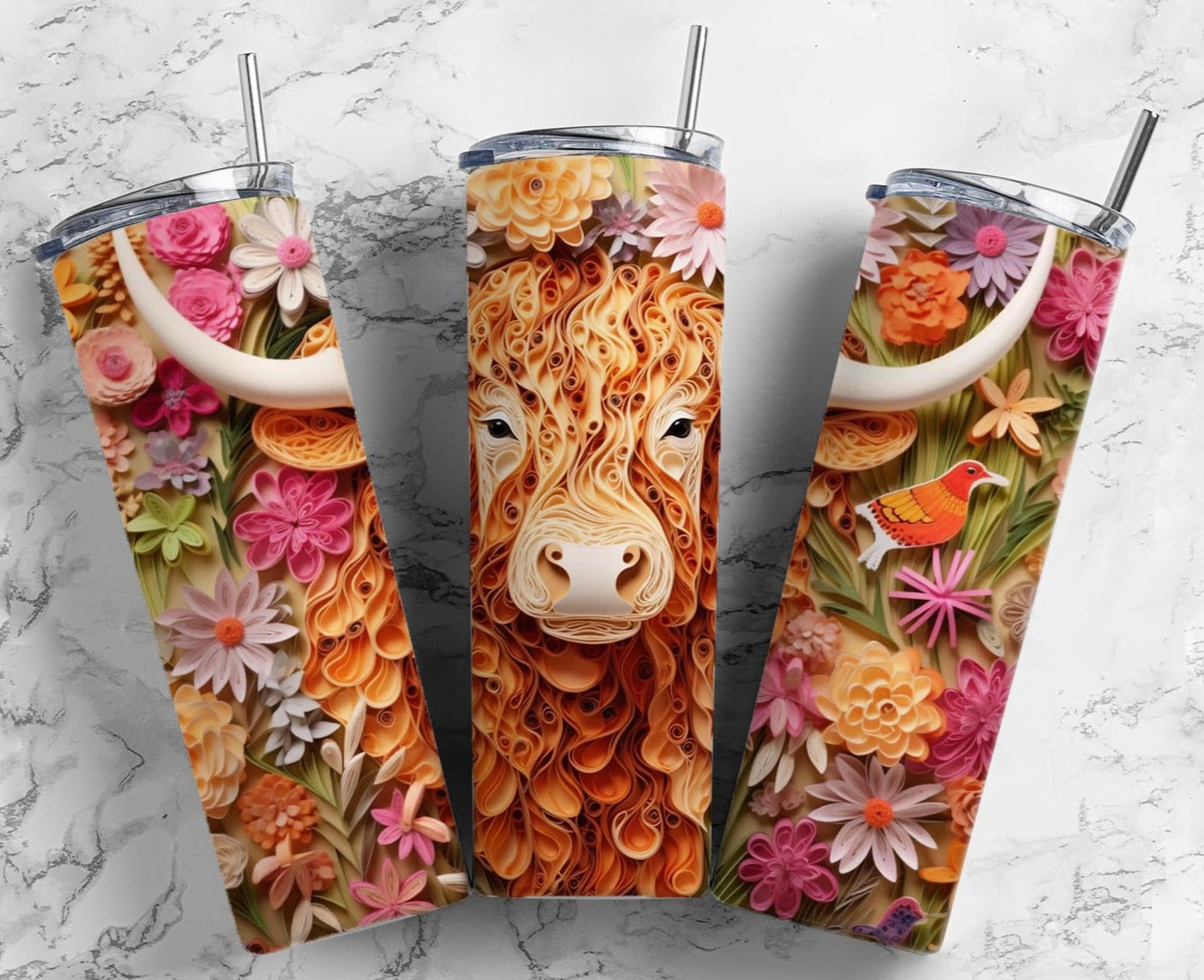 Floral Cow