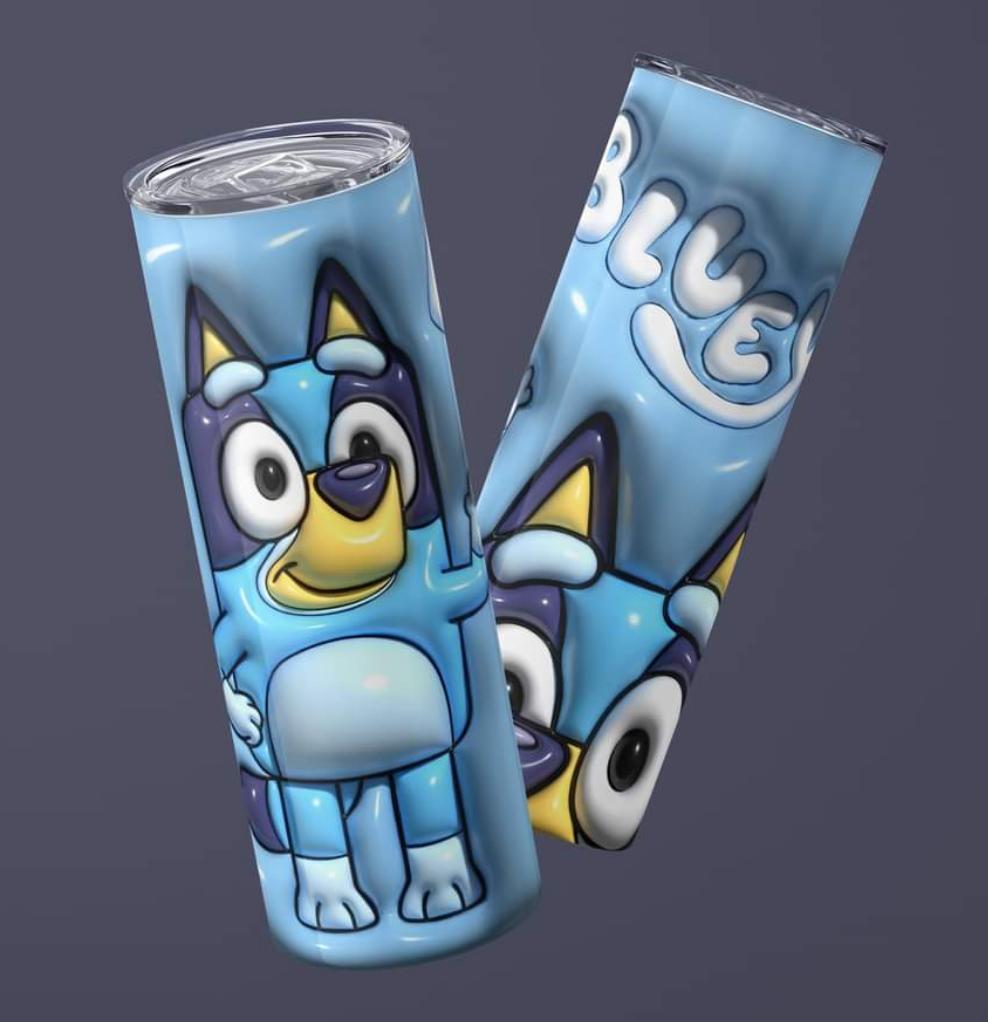 Bluey "3D" tumbler