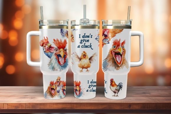 I don't give a cluck 40oz tumbler