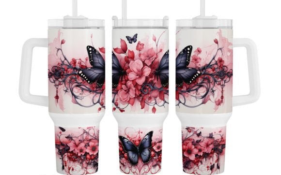 Gothic Butterfly 40oz tumbler