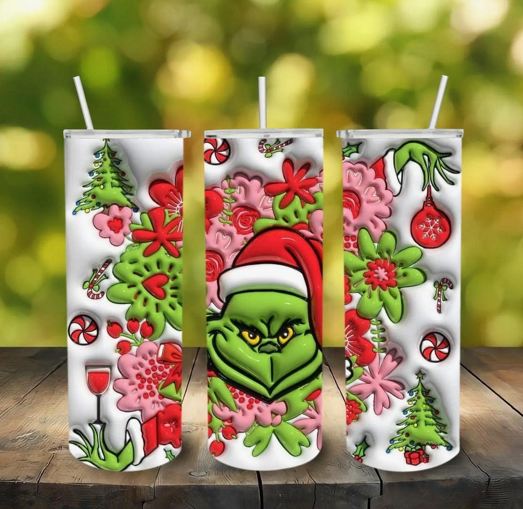 Floral Grinch 20oz