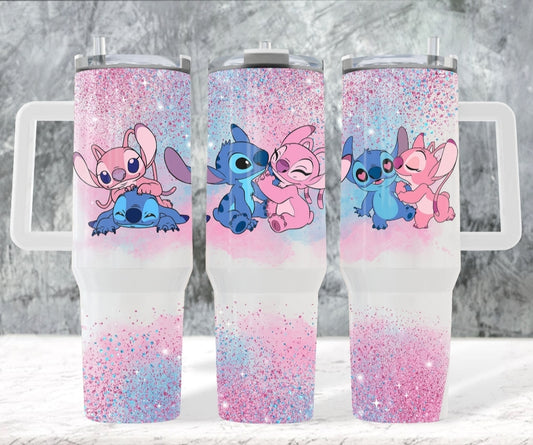 Stitch and Angel 40oz tumbler