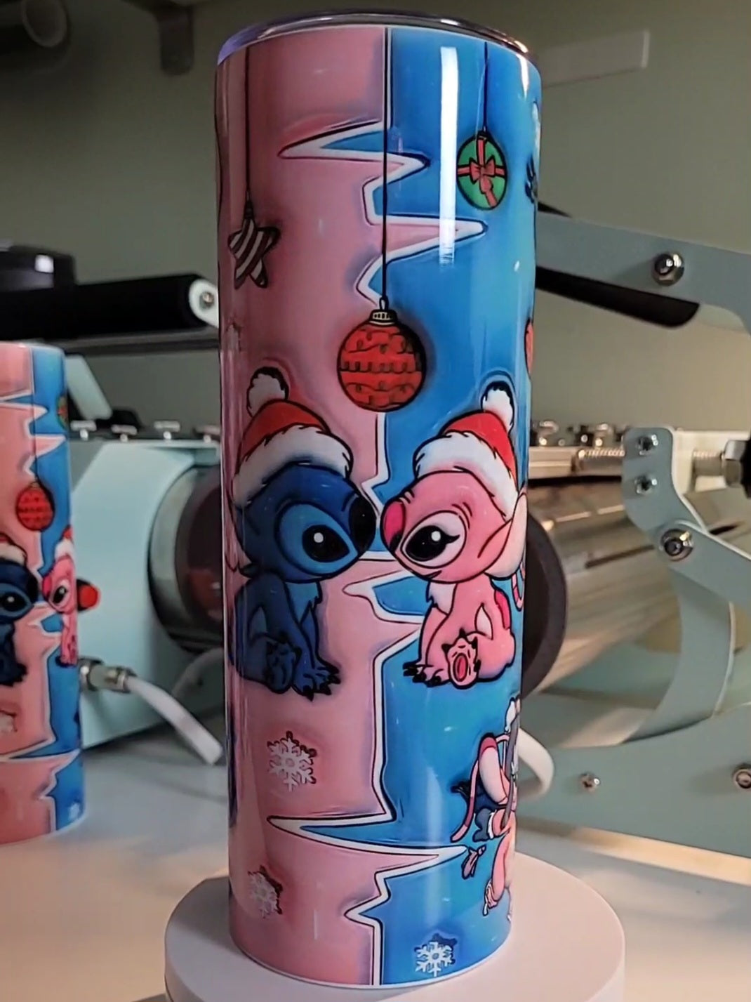 Stitch & Angel Christmas Tumbler