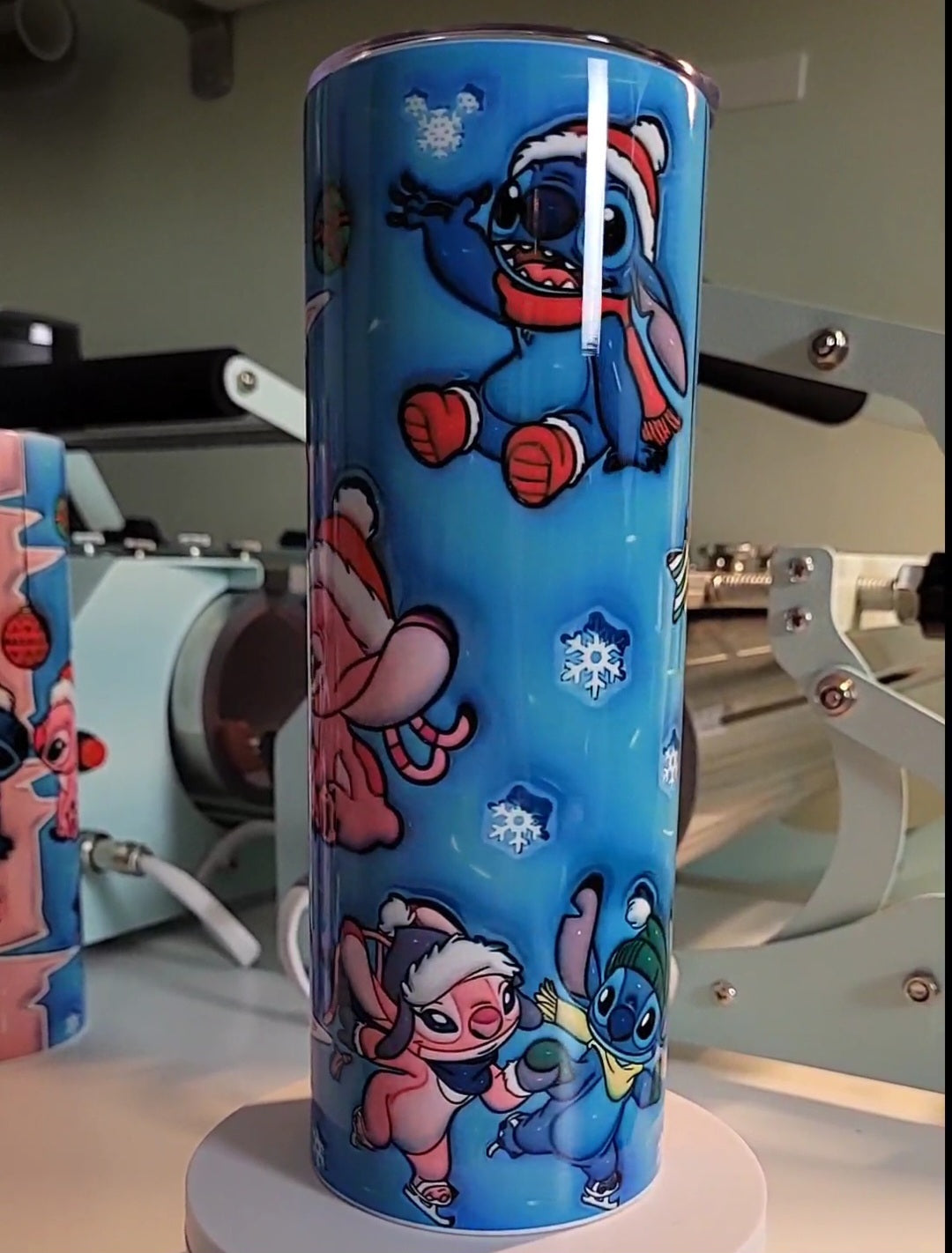 Stitch & Angel Christmas Tumbler