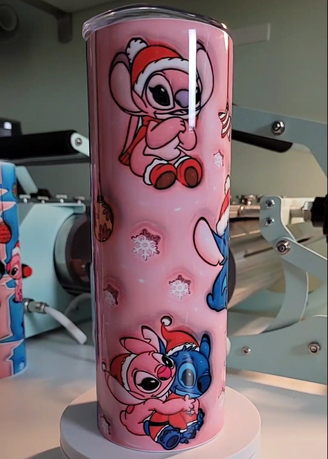 Stitch & Angel Christmas Tumbler