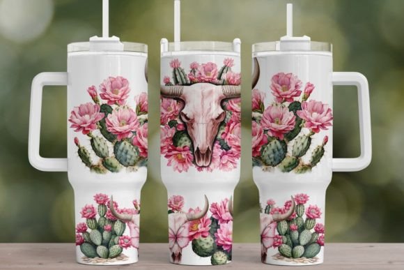 Western cow 40oz tumbler