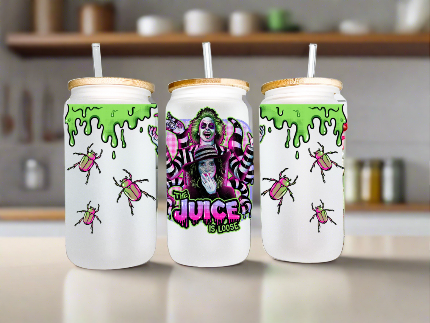 Beetlejuice 16oz Glass